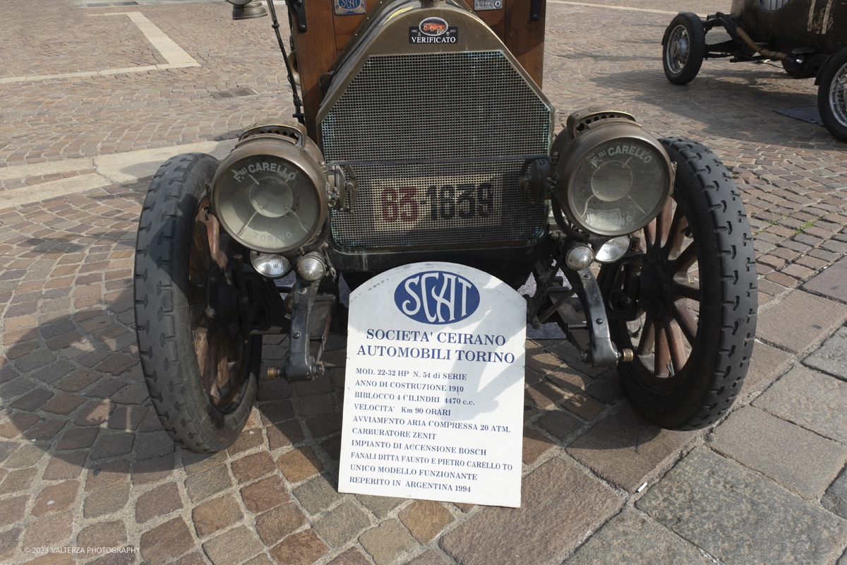 _DSF8864.jpg - 19/07/2023. Torino. MAUTO 90 anni. La parata delle vetture d'epoca. Nella foto modello SCAT del 1910 particolare