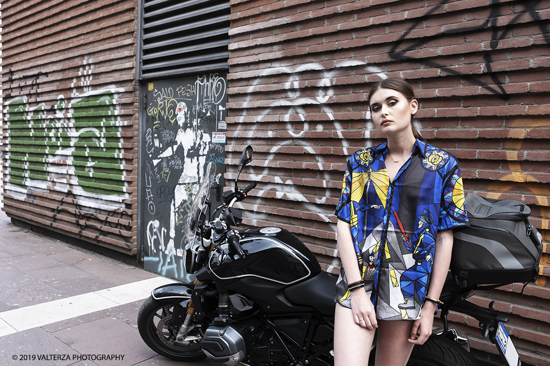 DSCF7585.jpg - 08/06/2019. Torino, Maze, il festival dedicato al mondo dello Streetwear e della Streetculture.  Street fashion con la modella parigina Brunel