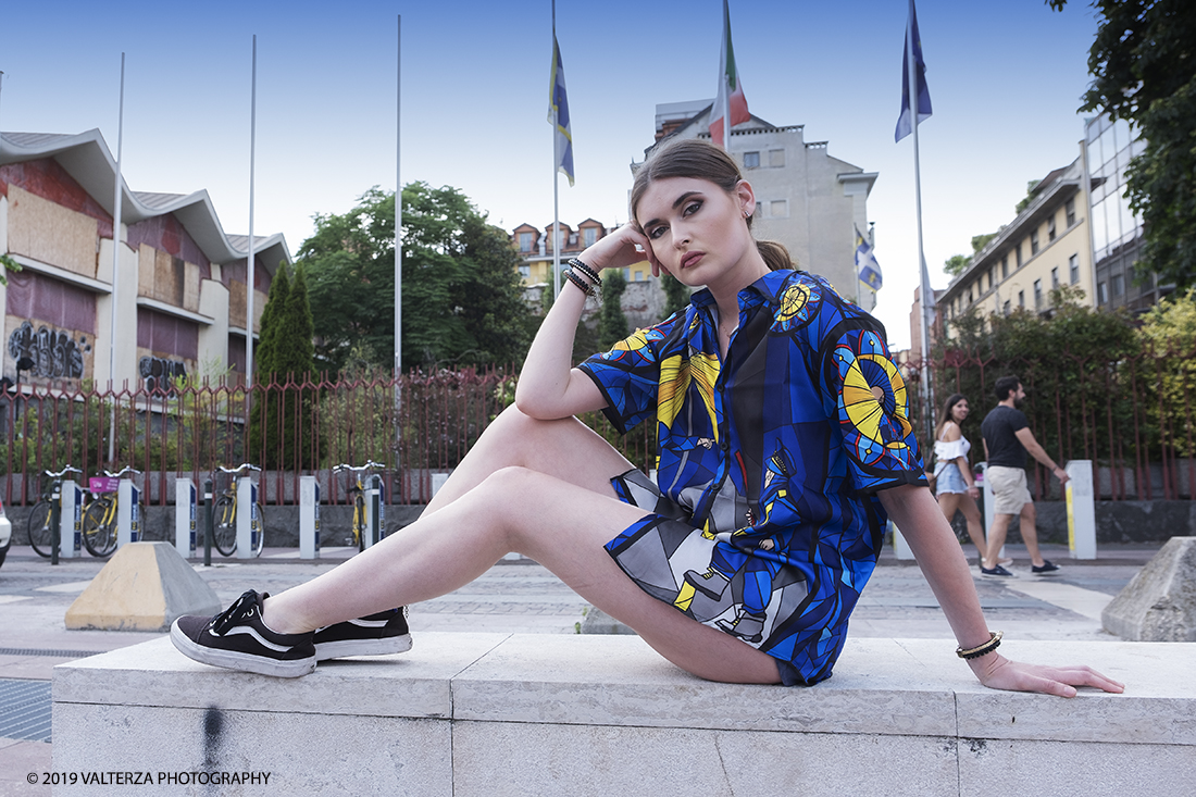 DSCF7685.jpg - 08/06/2019. Torino, Maze, il festival dedicato al mondo dello Streetwear e della Streetculture.  Street fashion con la modella parigina Brunel