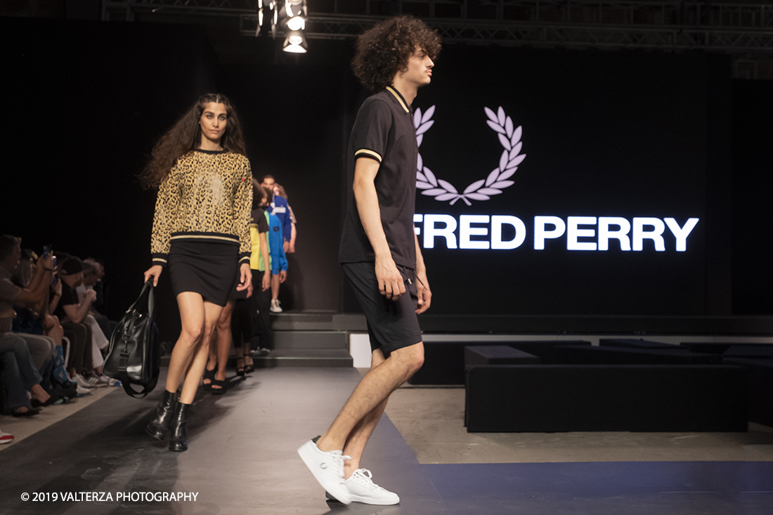 _DSF6912.jpg - 08/06/2019. Torino, Maze, il festival dedicato al mondo dello Streetwear e della Streetculture. Nella foto sfilata del brand FRED PERRY