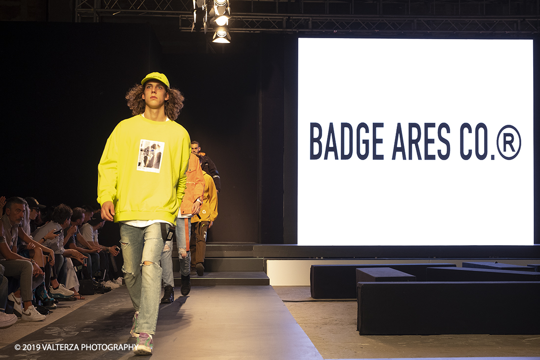 _DSF7128.jpg - 08/06/2019. Torino, Maze, il festival dedicato al mondo dello Streetwear e della Streetculture. Nella foto sfilata del brand BADGE ARES CO.