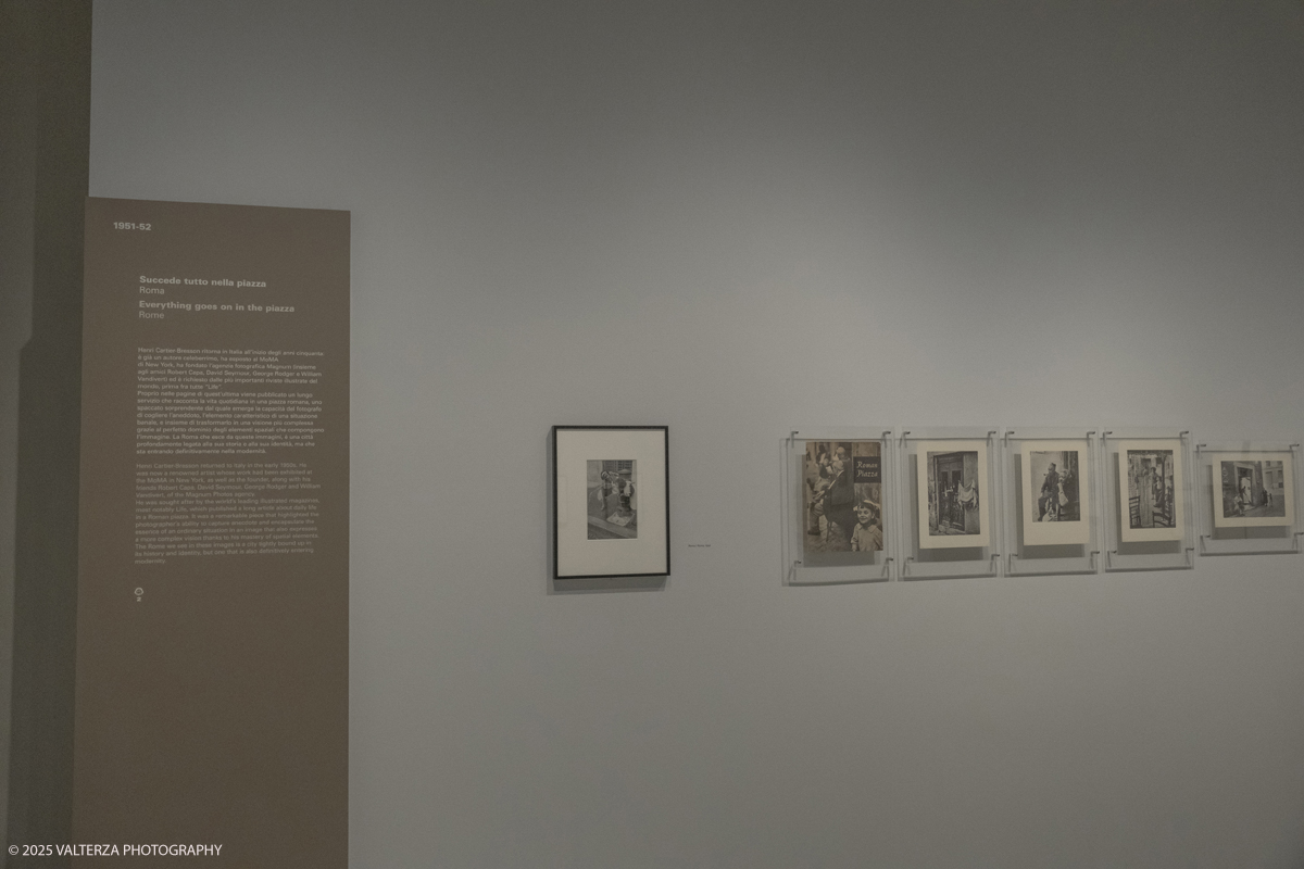 _DSF6226.jpg - Italy, Turin, February 13, 2025. CAMERA - Centro Italiano per la Fotografia presents the exhibition â€œHenri Cartier-Bresson e lâ€™Italiaâ€�, an unpublished story, signed by H.C.B. on the history of the  Italian countrry from 1932 to 1973. Into the picture images frrom the second trip to Italy 1951-1952