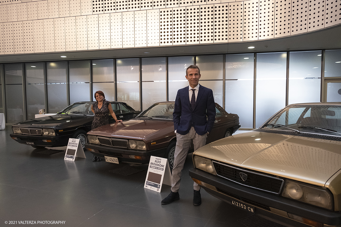 _DSF2750.jpg - 12/10/2021. Torino.  Al MAUTO in esposizione nove Lancia Gamma CoupÃ¨ fino al 24 Ottobre. Nella foto Andrea Levy e Barbara Sntise