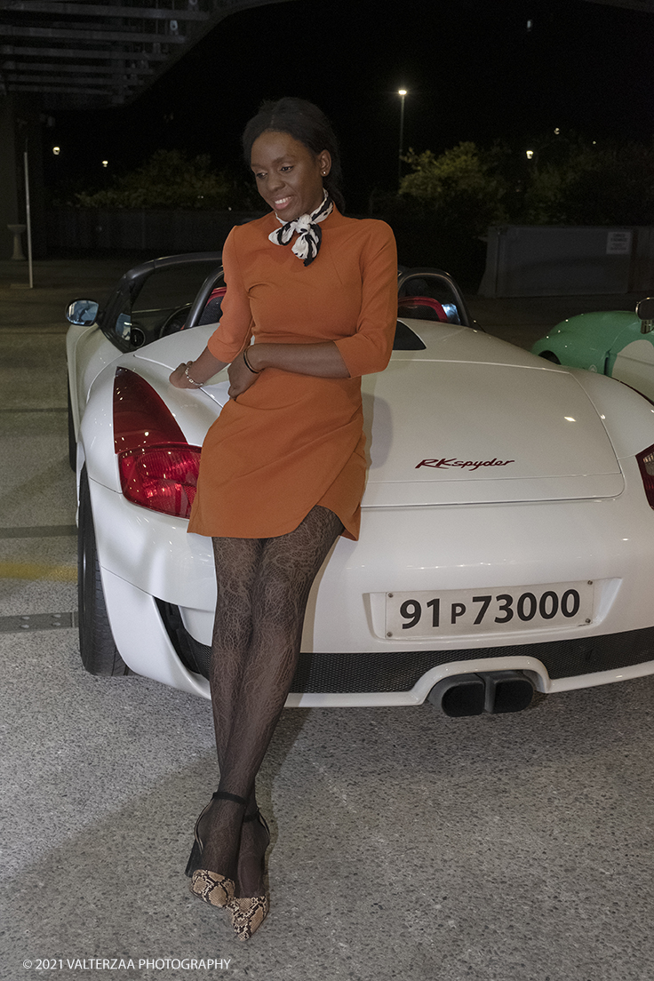 _DSF3040.jpg - 12/10/2021. Torino.  Al MAUTO in esposizione nove Lancia Gamma CoupÃ¨ fino al 24 Ottobre. Nella foto Ruf RKSpyder Studiotorino con la modella Magalie