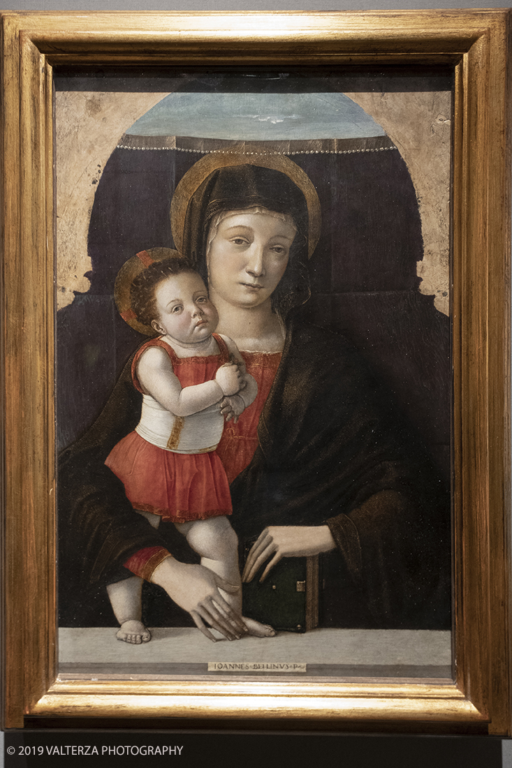 _DSF8927.jpg - 11/12/2019. Torino. Andrea Mantegna. Rivivere l'antico ,costruire il moderno. Nella foto Giovanni Bellini. Mdonna con il Bambino. 1455 ca.