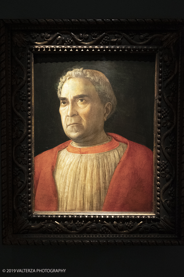 _DSF9012.jpg - 11/12/2019. Torino. Andrea Mantegna. Rivivere l'antico ,costruire il moderno. Nella foto Andrea Mantegna. Ritratto del cardinale Ludovico Trevisan . 1459-1460 ca.