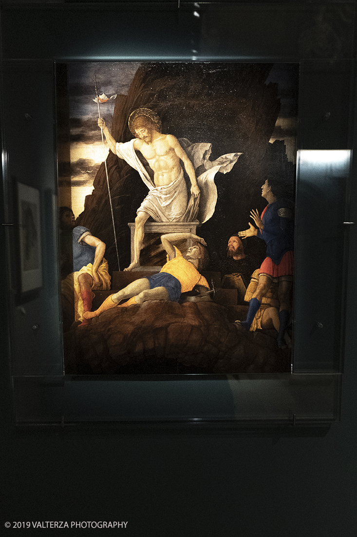 _DSF9023.jpg - 11/12/2019. Torino. Andrea Mantegna. Rivivere l'antico ,costruire il moderno. Nella foto Andrea Mantegna Resurrezione di Cristo. !492 ca.