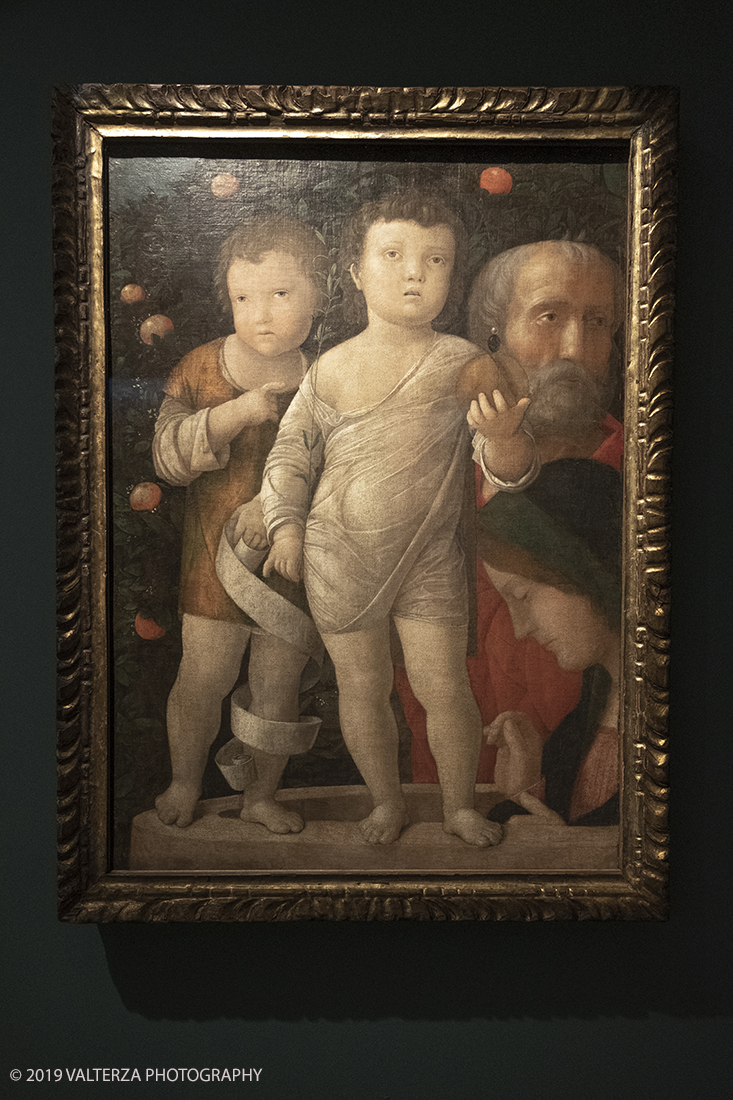 _DSF9030.jpg - 11/12/2019. Torino. Andrea Mantegna. Rivivere l'antico ,costruire il moderno. Nella foto Andrea Mantegna Sacra Famiglia con San Giovannino.1500 ca.