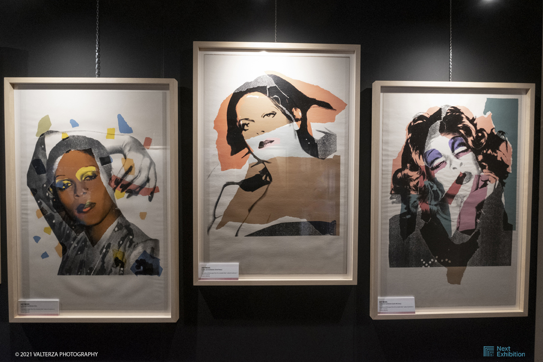 _DSF0715.jpg - 19/11/2021. Torino. La mostra evento a Palazzo Barolo  offre uno sguardo intimo e curioso su uno degli artisti simbolo del XX secolo. Per conoscere genio, creativitÃ  ed innovazione del padre della Pop Art. Nella foto serigrafie della serie Ladies and Gentleman