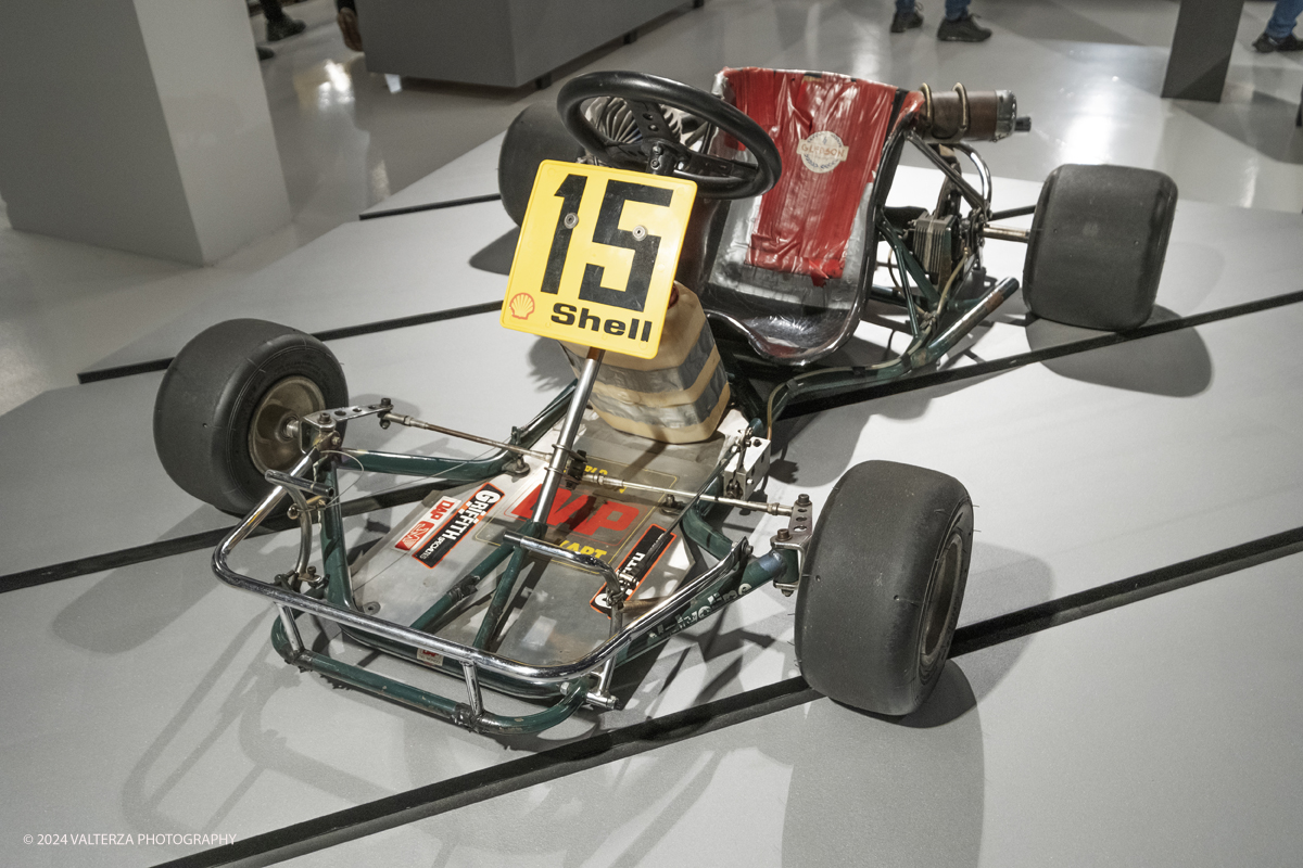 _DSF0189.jpg - 23/04/2024. Torino. La mostra Ã¨ la piÃ¹ grande e completa esposizione di vetture, memorabilia, libri e scatti fotografici mai realizzata ed intende approfondire due aspetti: la storia sportiva del campione e quella privata di un uomo che ha conquistato il cuore di milioni di appassionati in tutto il mondo.. Nella foto kart DAP , 1978