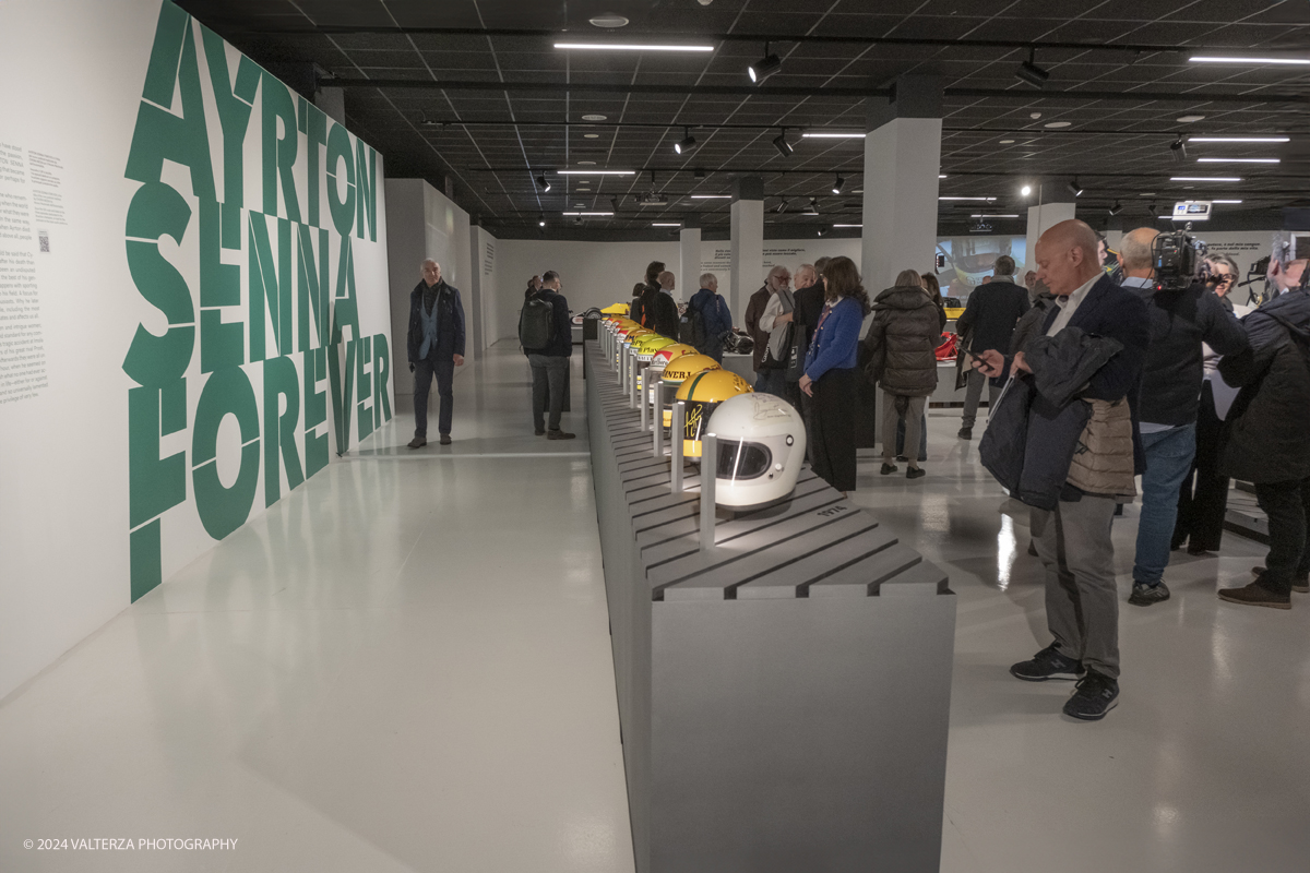 _DSF1322.jpg - 23/04/2024. Torino. La mostra Ã¨ la piÃ¹ grande e completa esposizione di vetture, memorabilia, libri e scatti fotografici mai realizzata ed intende approfondire due aspetti: la storia sportiva del campione e quella privata di un uomo che ha conquistato il cuore di milioni di appassionati in tutto il mondo.. Nella foto la parte iniziale della mostra