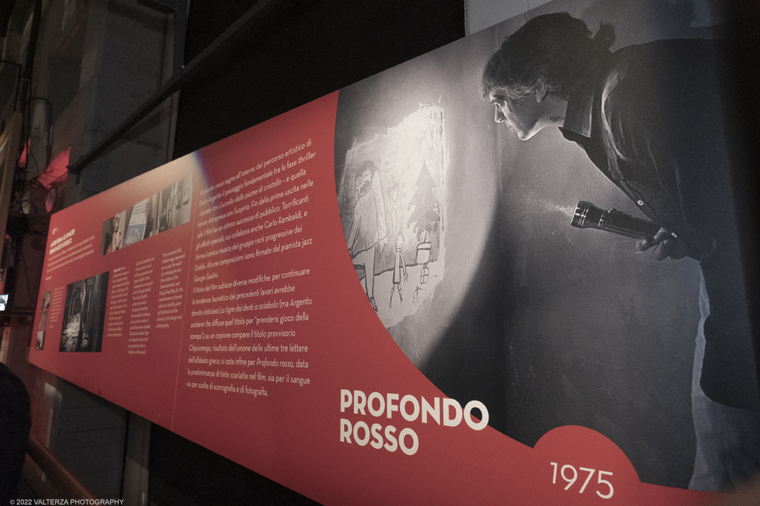 _DSF1102.jpg - 05/04/2022. Torino. Presentata la prima mostra dedicata a un grande maestro del cinema: il regista, sceneggiatore e produttore Dario Argento (Roma, 1940). Nella foto materiale del film Profondo Rosso 1975