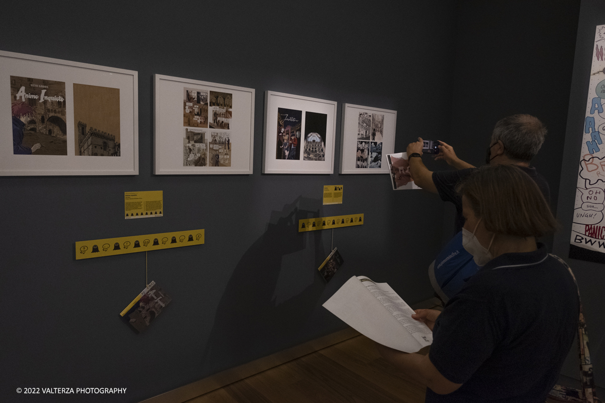 _DSF0762.jpg - 17/05/2022. Torino. Curata da Mattia Morandi, Chiara Palmieri e Simona Cardinali, la mostra si ispira al fumetto di Lorena Canottiere â€œIo piÃ¹ fanciullo non sonoâ€�, ambientato proprio nei Musei Reali, e che vede come protagonista il principe Eugenio di Savoia-Soissons. Il â€œfilosofo guerrieroâ€�, come lo definÃ¬ Rousseau, e colto collezionista dâ€™arte, che contribuÃ¬ ad arricchire le stanze dei Musei Reali