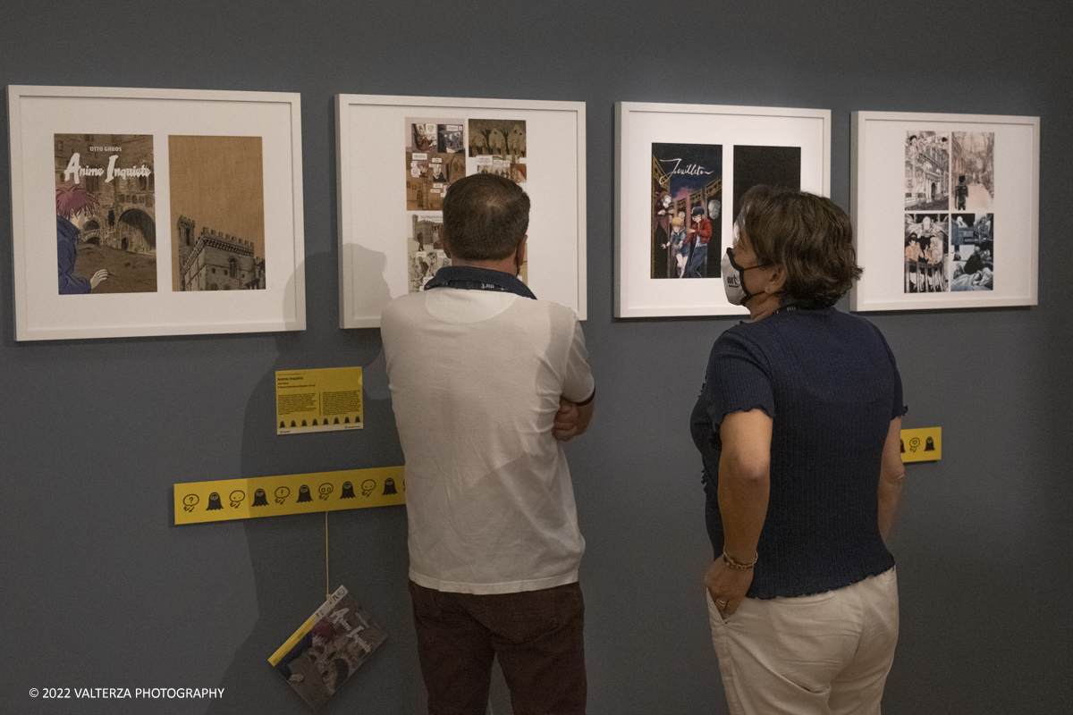 _DSF0785.jpg - 17/05/2022. Torino. Curata da Mattia Morandi, Chiara Palmieri e Simona Cardinali, la mostra si ispira al fumetto di Lorena Canottiere â€œIo piÃ¹ fanciullo non sonoâ€�, ambientato proprio nei Musei Reali, e che vede come protagonista il principe Eugenio di Savoia-Soissons. Il â€œfilosofo guerrieroâ€�, come lo definÃ¬ Rousseau, e colto collezionista dâ€™arte, che contribuÃ¬ ad arricchire le stanze dei Musei Reali