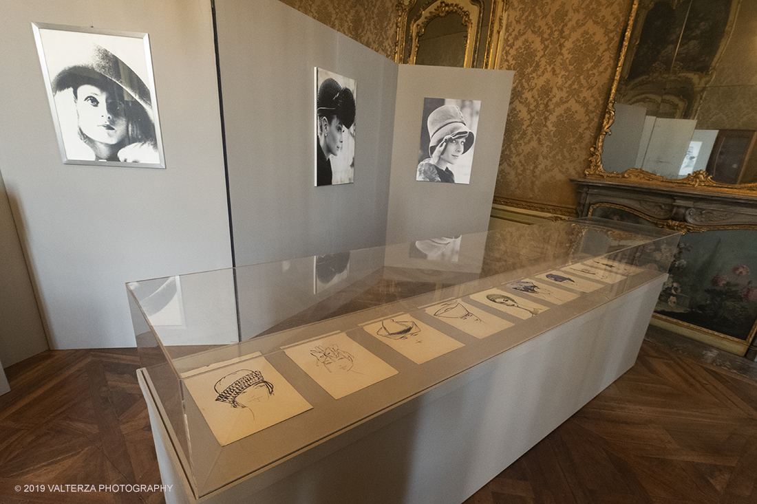 _DSF8073.jpg - 17/09/2019. Torino. Atelier. Torino Artefice di eleganza.questo il tema dell'edizione 2019 di Iconica. Quattro giorni di appuntamenti, incontri a tema, mostre, laboratori e lâ€™esibizione teatrale Corpi - Live perrformance messa in scena da Casa Fools-Teatro Vanchiglia. Eventi che ruoteranno intorno agli abiti e agli accessori creati dalle piÃ¹ famose sartorie e modiste torinesi negli anni 1950-80. Nella foto una delle otto sale della mostra con esposti, per la prima volta, schizzi originali e fotografie di modelli e cappelli della collzione di Pina Cerrato, celebre e storica modista torinese,