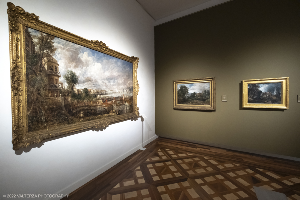 _DSF4112.jpg - 24/10/2022 .Torino. Per la prima volta in Italia una mostra dedicata al celebre artista John Constable: oltre cinquanta opere, provenienti dalla Tate UK, ripercorrono cronologicamente la vicenda artistica del pittore, tra i massimi esponenti della pittura romantica inglese. Nella foto John Constable, opere degli ultimi anni di vita , sala 6