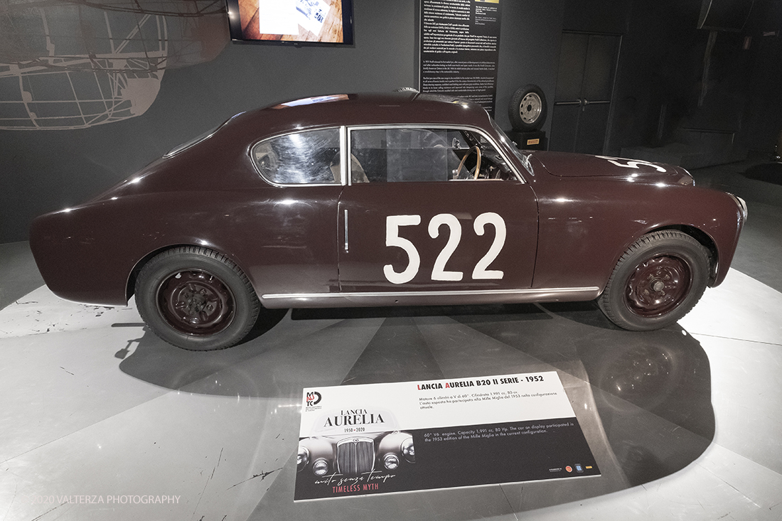 _DSF1484.jpg - 30/01/2020. Torino: Al Mauto una mostra dedicata ai 70 anni del mito torinese Lancia Aurelia.Il Museo Nazionale dellâ€™Automobile di Torino ha inaugurato la mostra "LANCIA AURELIA 1950 â€“ 2020. MITO SENZA TEMPO", uno straordinario percorso espositivo, che racconta, con il contributo di 18 esemplari dâ€™eccezione â€“ di serie e fuoriserie â€“ lâ€™evoluzione del modello presentato per la prima volta al pubblico proprio a Torino nel 1950.â€œ Nella foto Lancia Aurelia B20 II serie 1952