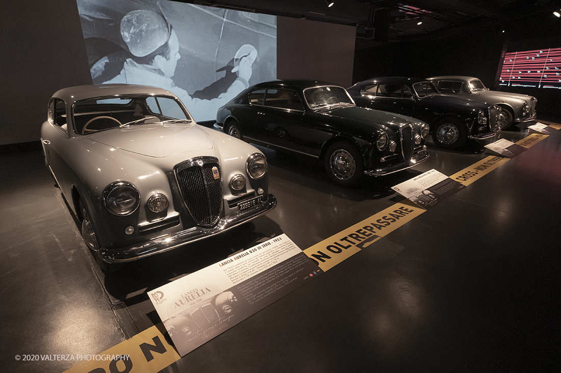 _DSF1498.jpg - 30/01/2020. Torino: Al Mauto una mostra dedicata ai 70 anni del mito torinese Lancia Aurelia.Il Museo Nazionale dellâ€™Automobile di Torino ha inaugurato la mostra "LANCIA AURELIA 1950 â€“ 2020. MITO SENZA TEMPO", uno straordinario percorso espositivo, che racconta, con il contributo di 18 esemplari dâ€™eccezione â€“ di serie e fuoriserie â€“ lâ€™evoluzione del modello presentato per la prima volta al pubblico proprio a Torino nel 1950.â€œ Nella foto uno degli spazi espositivi.