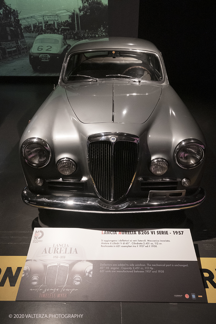 _DSF1516.jpg - 30/01/2020. Torino: Al Mauto una mostra dedicata ai 70 anni del mito torinese Lancia Aurelia.Il Museo Nazionale dellâ€™Automobile di Torino ha inaugurato la mostra "LANCIA AURELIA 1950 â€“ 2020. MITO SENZA TEMPO", uno straordinario percorso espositivo, che racconta, con il contributo di 18 esemplari dâ€™eccezione â€“ di serie e fuoriserie â€“ lâ€™evoluzione del modello presentato per la prima volta al pubblico proprio a Torino nel 1950.â€œ Nella foto