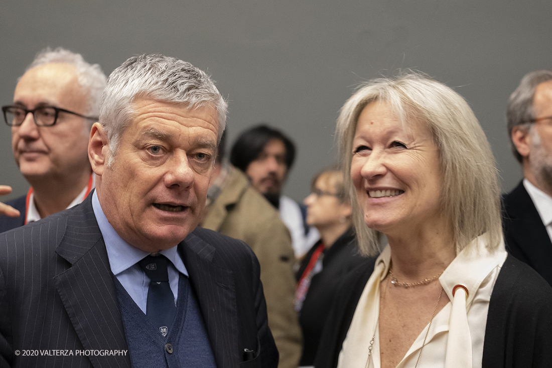 _DSF1571.jpg - 30/01/2020. Torino: Al Mauto una mostra dedicata ai 70 anni del mito torinese Lancia Aurelia.Il Museo Nazionale dellâ€™Automobile di Torino ha inaugurato la mostra "LANCIA AURELIA 1950 â€“ 2020. MITO SENZA TEMPO", uno straordinario percorso espositivo, che racconta, con il contributo di 18 esemplari dâ€™eccezione â€“ di serie e fuoriserie â€“ lâ€™evoluzione del modello presentato per la prima volta al pubblico proprio a Torino nel 1950.â€œ Nella foto Paolo Pininfarina e la direttrice del Museo Mariella Mengozzi