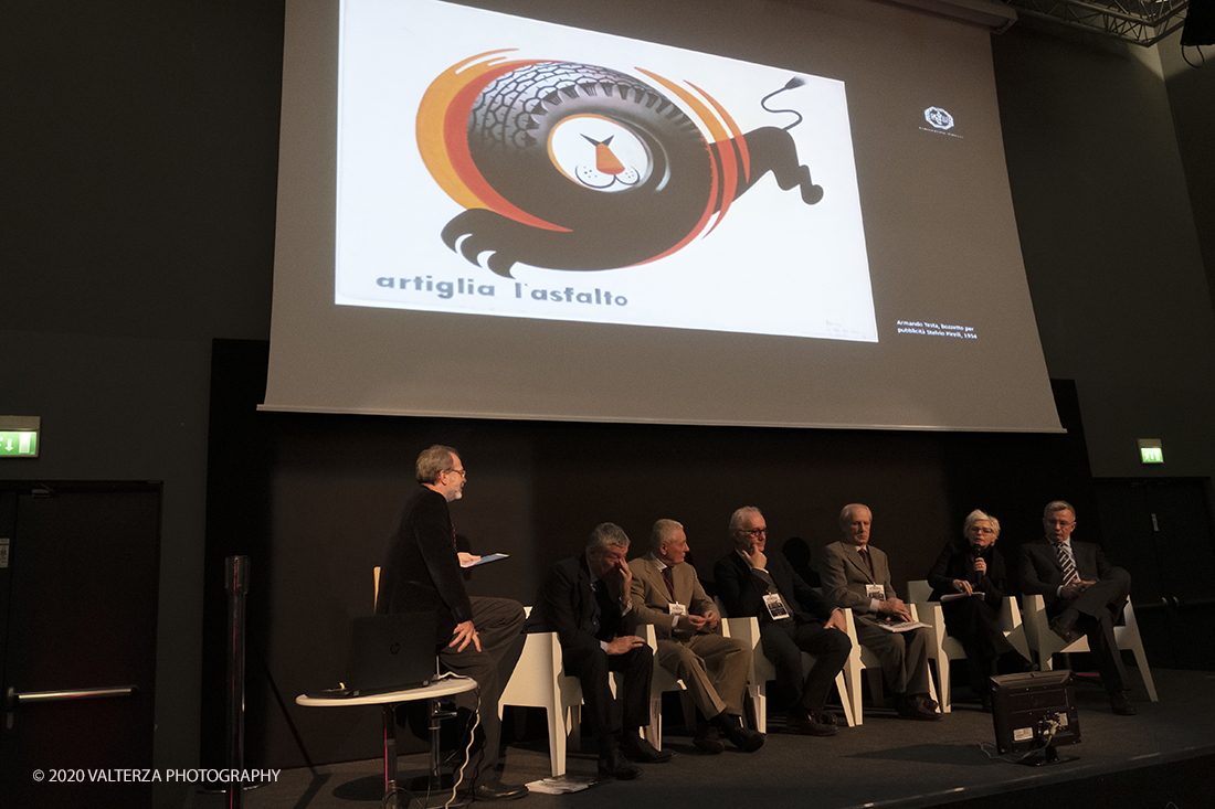 _DSF1755.jpg - 30/01/2020. Torino: Al Mauto una mostra dedicata ai 70 anni del mito torinese Lancia Aurelia.Il Museo Nazionale dellâ€™Automobile di Torino ha inaugurato la mostra "LANCIA AURELIA 1950 â€“ 2020. MITO SENZA TEMPO", uno straordinario percorso espositivo, che racconta, con il contributo di 18 esemplari dâ€™eccezione â€“ di serie e fuoriserie â€“ lâ€™evoluzione del modello presentato per la prima volta al pubblico proprio a Torino nel 1950.â€œ Nella foto un momento del dibattito di inaugurazione della mostra Benedetto Camerana presidente del Museo introduce il dibattito di inaugurazione della mostra presenti GiosuÃ¨ Benedetto Cohen, Paolo Pininfarina, Massimo Fila Robattino e rappresentanti dei partner del progetto quali Nardi e Pirelli.