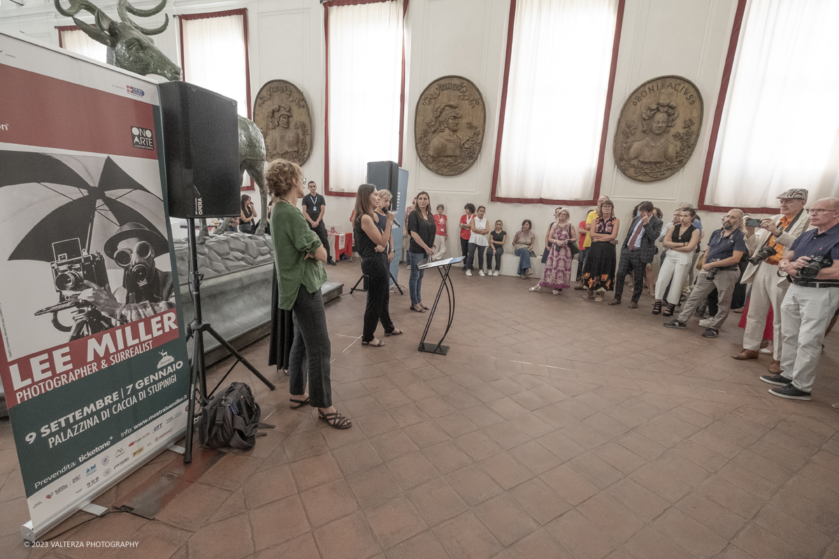 _DSF4772.jpg - 08/09/2023. Torino. La mostra ripercorre la vicenda umana e professionale di Lee Miller ponendo lâ€™attenzione sullo sguardo surrealista della fotografa Nella foto un momento della presentazione della mostra