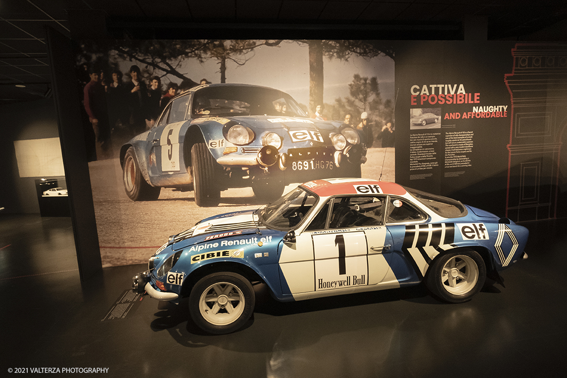 _DSF2537.jpg - 06/10/2021. Torino. Al MAUTO la nuova mostra 1921-2021 Cento anni di un designer senza confini. Nella foto Renault Alpine A110 1973