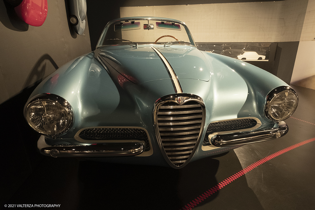 _DSF2553.jpg - 06/10/2021. Torino. Al MAUTO la nuova mostra 1921-2021 Cento anni di un designer senza confini. Nella foto Alfa Romeo 1900 SS "La Fleche" 1955