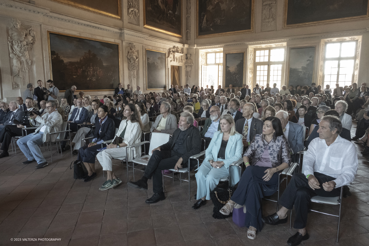 _DSF6071.jpg - 27/09/2023. Torino. La Reggia di Venaria conclude l'anno 2023 dedicato al tema del cibo con una mostra emblematica fin dal titolo: Sovrani a Tavola .Pranzi imbanditi nelle corti Italiane.  Nella foto un momento della presentazione della mostra