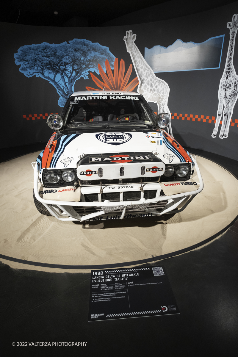 _DSF4521.jpg - 26/10/2022. Torino. Si Ã¨ inaugurata al Mauto The Golden Age Of Rally, viaggio nellâ€™epoca dâ€™oro di questa disciplina sportiva attraverso un'esposizione inedita nel panorama internazionale, che porta per la prima volta in mostra, dal 27 ottobre 2022 al 2 maggio 2023, una delle collezioni piÃ¹ importanti al mondo, quella della Fondazione Gino Macaluso per lâ€™Auto Storica. Nella foto Lancia Delta HF integrale  evoluzione Safari , 1992