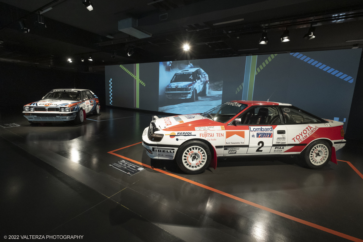 _DSF4613.jpg - 26/10/2022. Torino. Si Ã¨ inaugurata al Mauto The Golden Age Of Rally, viaggio nellâ€™epoca dâ€™oro di questa disciplina sportiva attraverso un'esposizione inedita nel panorama internazionale, che porta per la prima volta in mostra, dal 27 ottobre 2022 al 2 maggio 2023, una delle collezioni piÃ¹ importanti al mondo, quella della Fondazione Gino Macaluso per lâ€™Auto Storica. Nella foto parte dell'allestimento della mostra