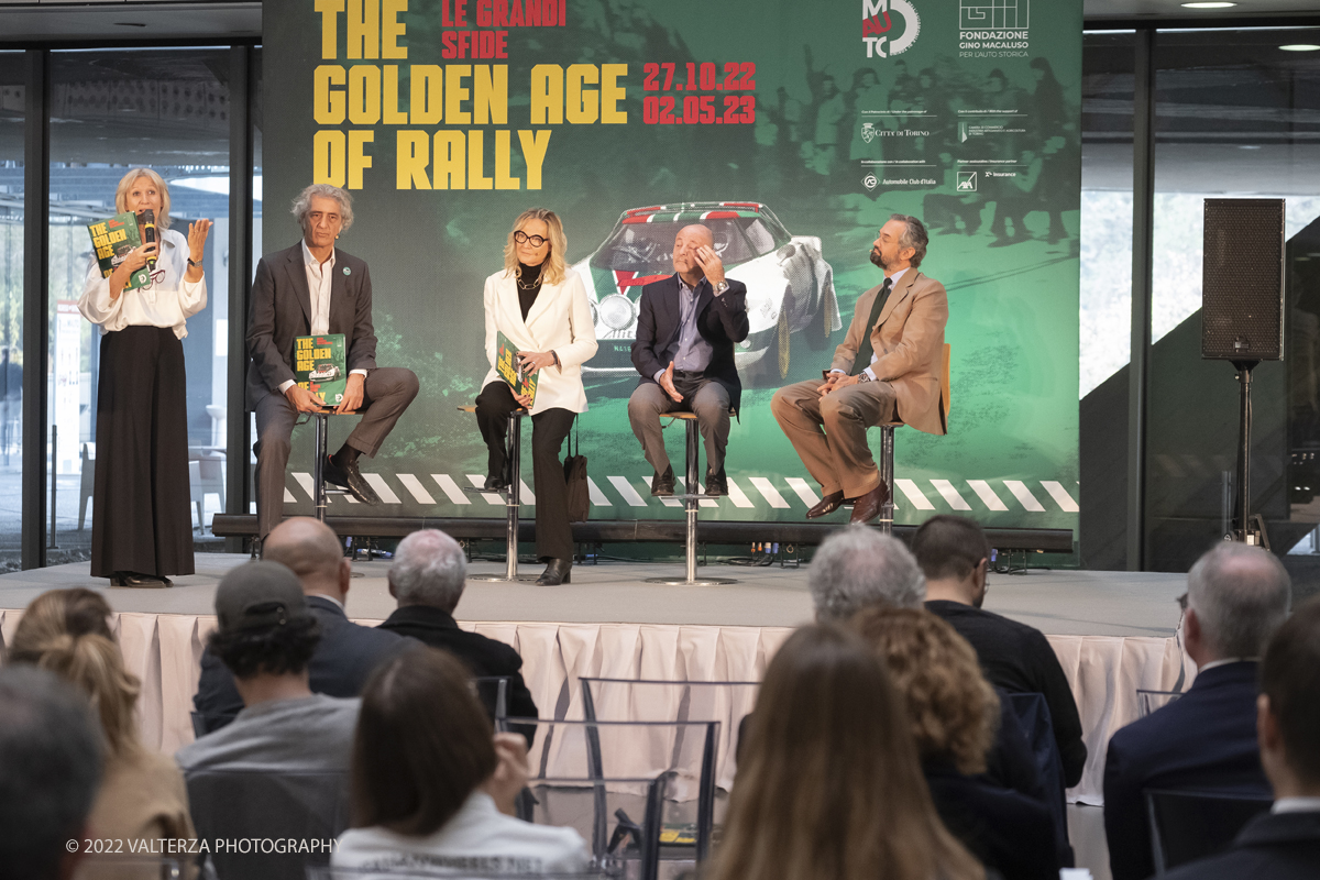 _DSF8681.jpg - 26/10/2022. Torino. Si Ã¨ inaugurata al Mauto The Golden Age Of Rally, viaggio nellâ€™epoca dâ€™oro di questa disciplina sportiva attraverso un'esposizione inedita nel panorama internazionale, che porta per la prima volta in mostra, dal 27 ottobre 2022 al 2 maggio 2023, una delle collezioni piÃ¹ importanti al mondo, quella della Fondazione Gino Macaluso per lâ€™Auto Storica. Nella foto un monento della presentazione della conferenza stampa di presentazione della nostra