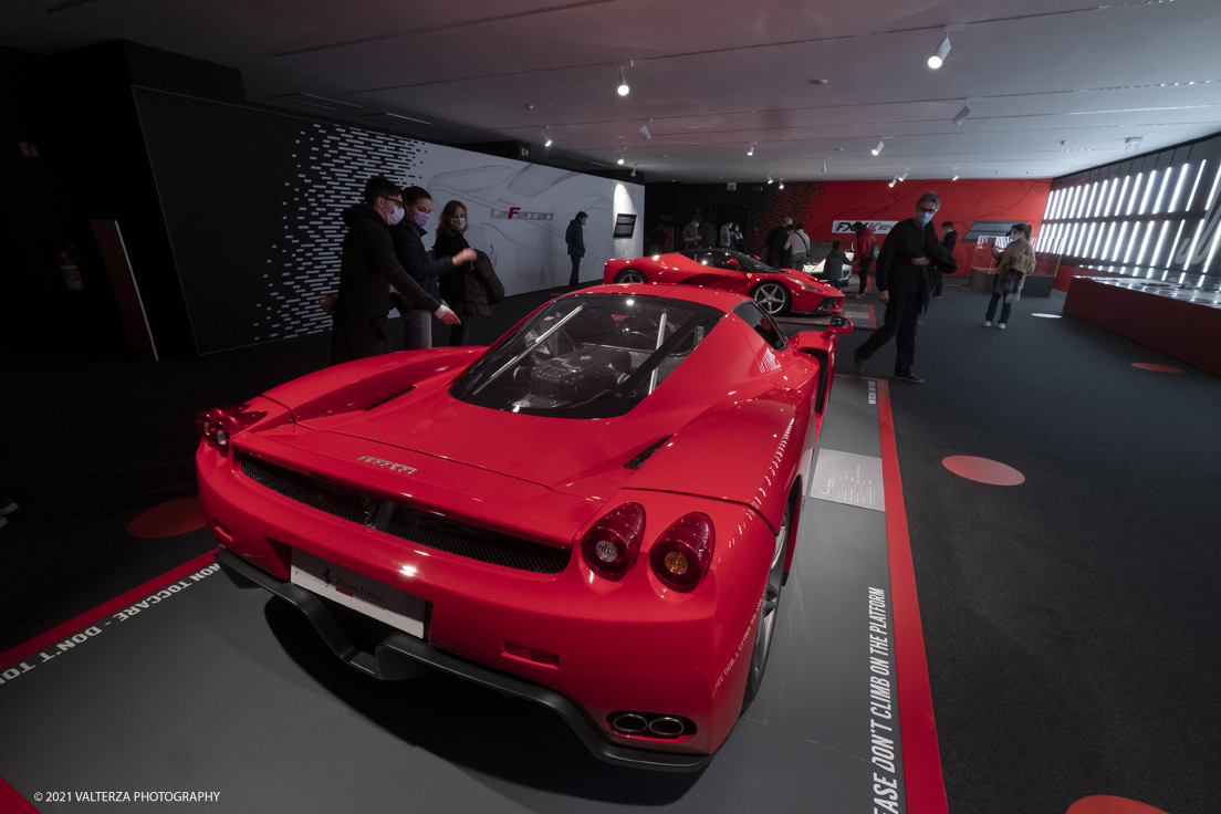 _DSF1129.jpg - 05/01/2022. Maranello. il Museo Ferrari di Maranello con il nuovo settore â€œGT 2021, a memorable yearâ€� che celebra lâ€™anno piÃ¹ vincente della storia di Ferrari nelle competizioni GT. Nella foto il settore dedicato alle Supercars