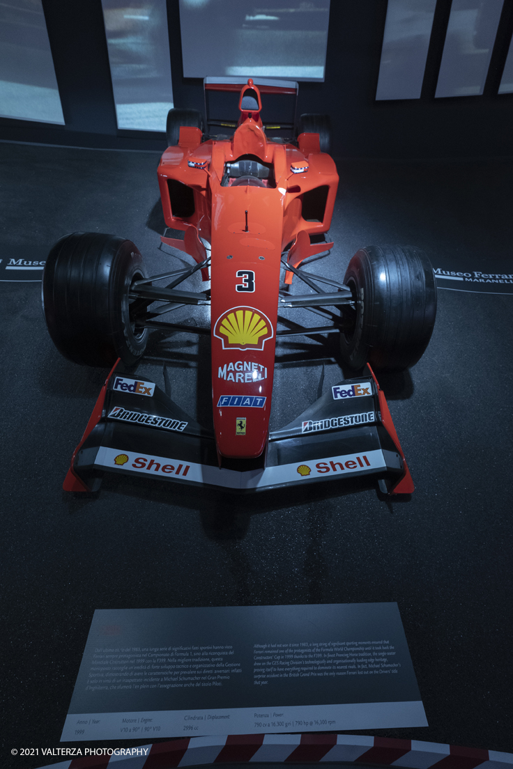 _DSF1380.jpg - 05/01/2022. Maranello. il Museo Ferrari di Maranello con il nuovo settore â€œGT 2021, a memorable yearâ€� che celebra lâ€™anno piÃ¹ vincente della storia di Ferrari nelle competizioni GT. Nella foto l'ampio settore della mostra "Scuderia Ferrari la storria completa" con numerosi esemplari di vetture di F1