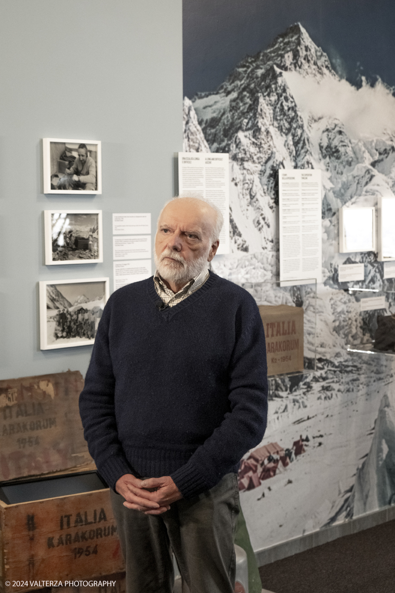 _DSF8237.jpg - 28/03/2024. Torino. Il Museo Nazionale della Montagna di Torino festeggia i 70 anni della spedizione italiana al K2 e le dedica una sezione espositiva permanente. Nella foto Roberto Mantovani, giornalista e storico dellâ€™alpinismo, ha fornito il supporto scientifico per lo sviluppo della mostra