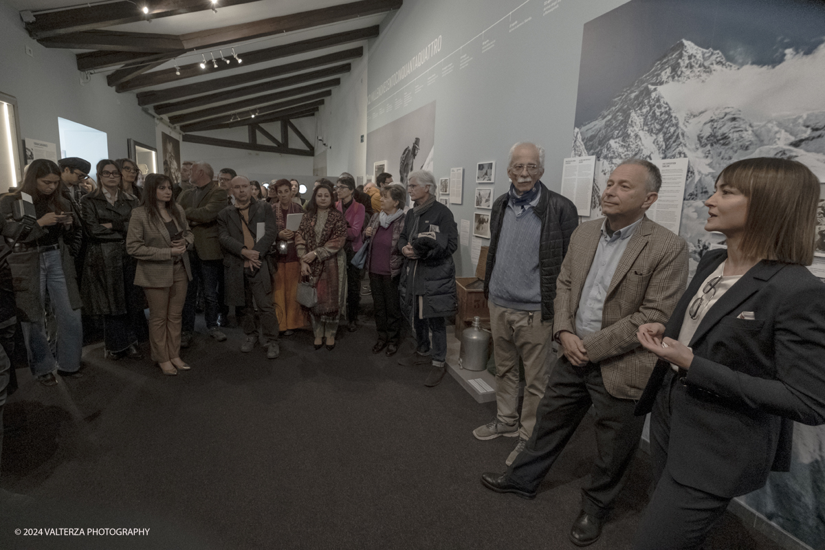 _DSF8785.jpg - 28/03/2024. Torino. Il Museo Nazionale della Montagna di Torino festeggia i 70 anni della spedizione italiana al K2 e le dedica una sezione espositiva permanente. Nella foto  un momento della presentazione della nuova sezione con la direttrice del Museo Daniela Berta, il presidente Mario Montalcini, Bruno Migliorati rappresentante del CAI