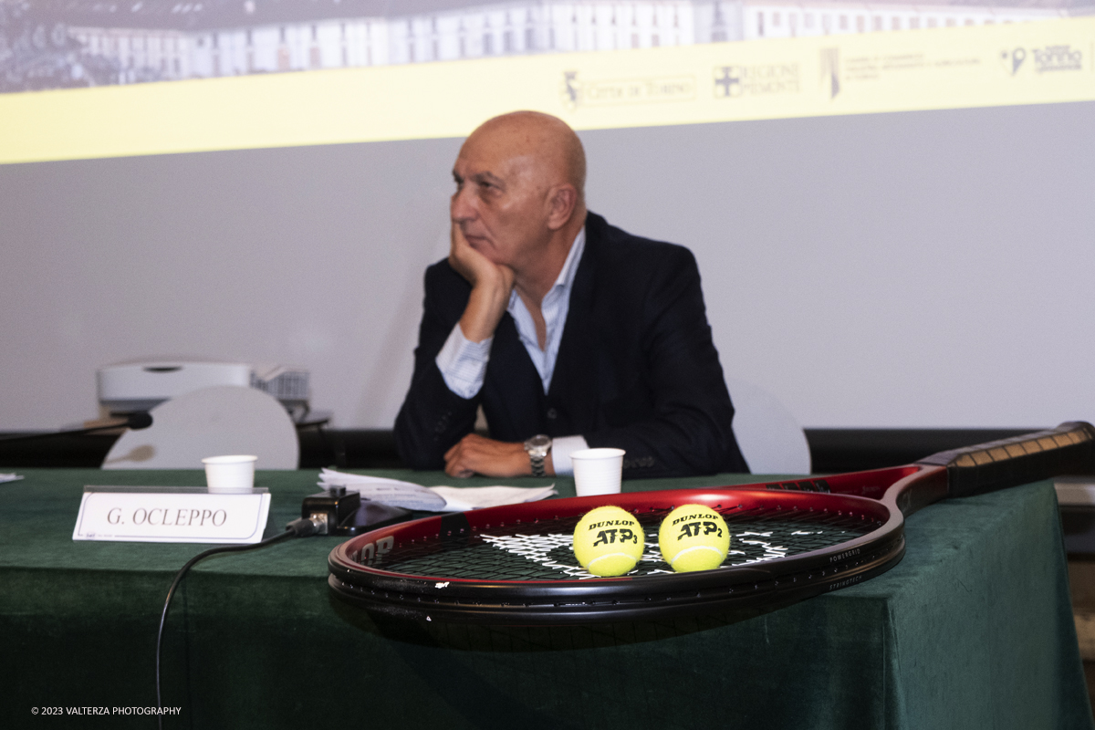 _DSF2155.jpg - 23/10/2023. Torino. le Nitto ATP Finals, Conferenza stampa di presentazione. Nella foto Gianni Ocleppo - Presidente Comitato d'Onore delle ATP