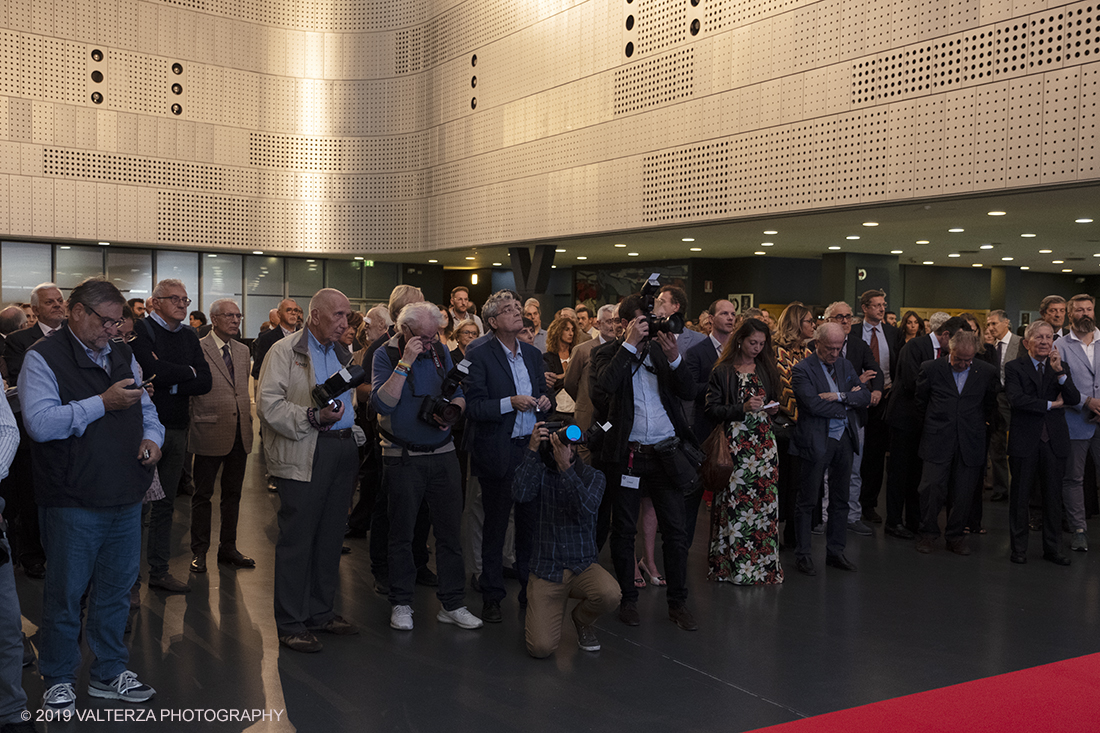 _DSF5510.jpg - 24/09/2019. Torino. Il Mauto ha da oggi un nuovo spazio espositivo permanente dedicato al suo fondatore, Carlo Biscaretti di Ruffia e inaugurato in occasione delle celebrazioni per i 140 anni dalla nascita e i 60 anni dalla scomparsa: allestimenti multimediali e disegni originali raccontano l'avventura del personaggio anticonformista e visionario che ha fondato il Museo dell'Automobile di Torino. Nella foto il folto pubblico di invitati intervenuti all'inaugurazione.