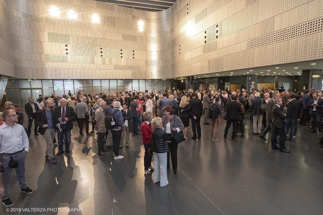 _DSF8081.jpg - 24/09/2019. Torino. Il Mauto ha da oggi un nuovo spazio espositivo permanente dedicato al suo fondatore, Carlo Biscaretti di Ruffia e inaugurato in occasione delle celebrazioni per i 140 anni dalla nascita e i 60 anni dalla scomparsa: allestimenti multimediali e disegni originali raccontano l'avventura del personaggio anticonformista e visionario che ha fondato il Museo dell'Automobile di Torino. Nella foto il folto pubblico di invitati intervenuti all'inaugurazione.