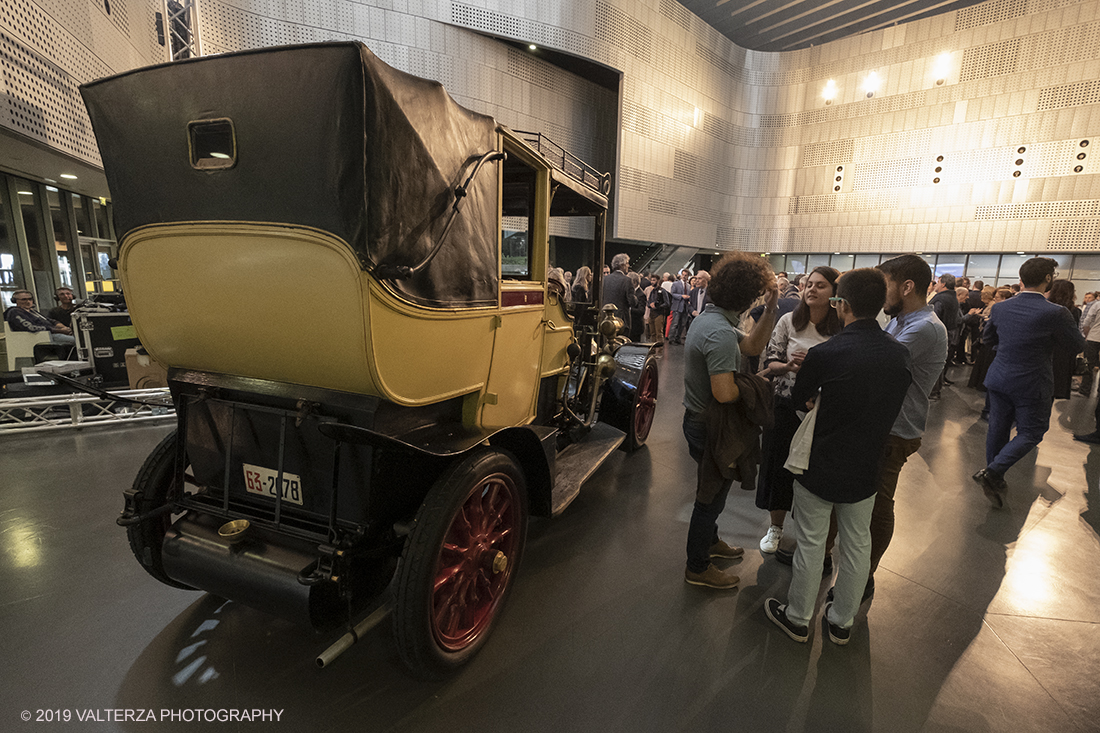 _DSF8097.jpg - 24/09/2019. Torino. Il Mauto ha da oggi un nuovo spazio espositivo permanente dedicato al suo fondatore, Carlo Biscaretti di Ruffia e inaugurato in occasione delle celebrazioni per i 140 anni dalla nascita e i 60 anni dalla scomparsa: allestimenti multimediali e disegni originali raccontano l'avventura del personaggio anticonformista e visionario che ha fondato il Museo dell'Automobile di Torino. Nella foto la FIAT 18/24 HP del 1908 donata al museo dal suo fondatore Carlo Biscaretti di Ruffia.