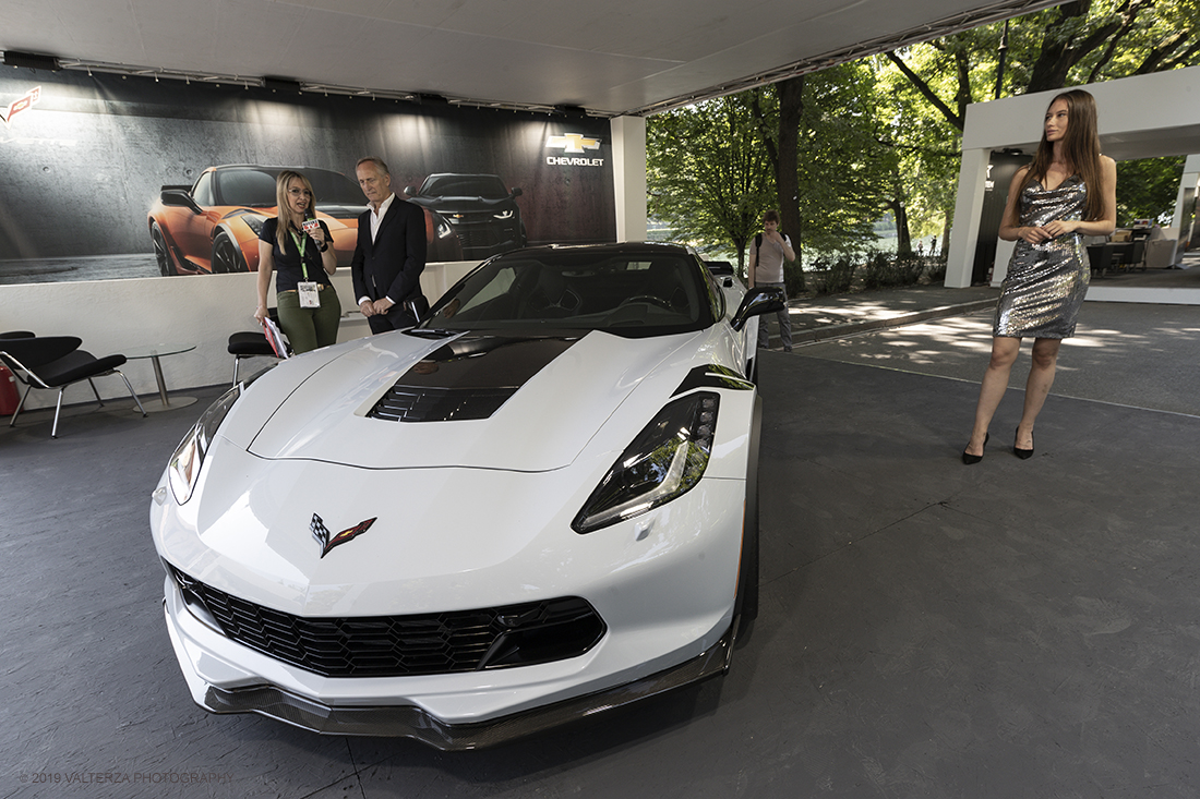 _G3I0785.jpg - 19/06/2019. Torino, apertura al Parco del Valentino dell'edizione record del Motor Show con la partecipazione di 54 brand e numerosi eventi dedicati al mondo dell'auto nell'arco di 5 giorni. Nella foto lo stand Chevrolet con la Chevrolet Corvette C7 Stingrey