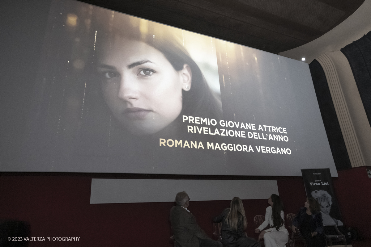 _DSF2907.jpg - 29/11/2023. Torino.  Conferimento del Premio Virna Lisi nell'ambito del 41Â° TFF. Nella foto Il Premio Giovane Rivelazione Ã¨ invece assegnato a Romana Maggiora Vergano