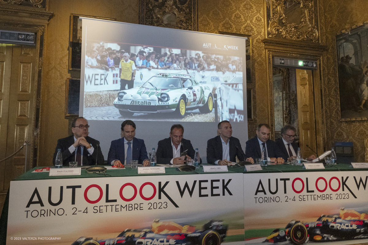 _DSF7630.jpg - 13/07/2023. Torino. Presentata l'edizione Otlook Week 2023 dal 2 al 4 settembre 2023 a Torino il meglio delle auto e delle moto che hanno fatto la storia delle corse. Nella foto un momento della conferenza stampa