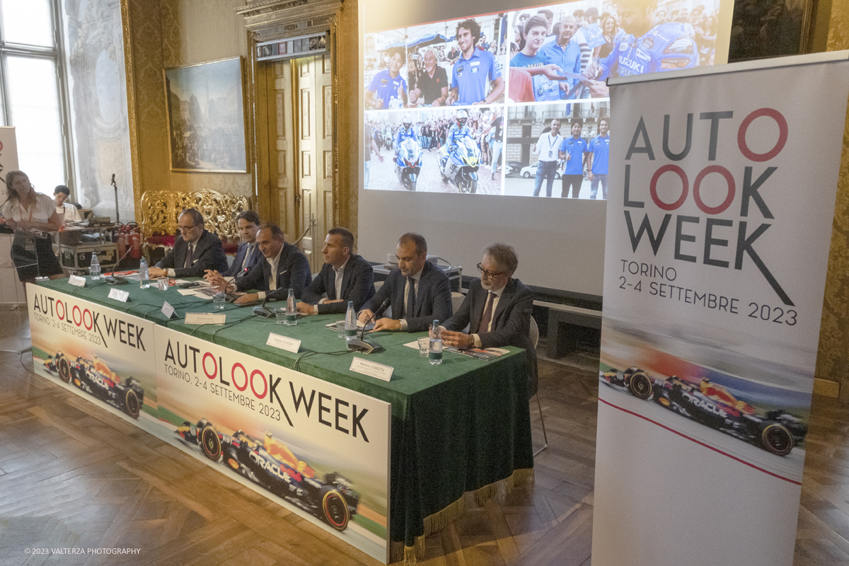 _DSF7708.jpg - 13/07/2023. Torino. Presentata l'edizione Otlook Week 2023 dal 2 al 4 settembre 2023 a Torino il meglio delle auto e delle moto che hanno fatto la storia delle corse. Nella foto un momento della conferenza stampa