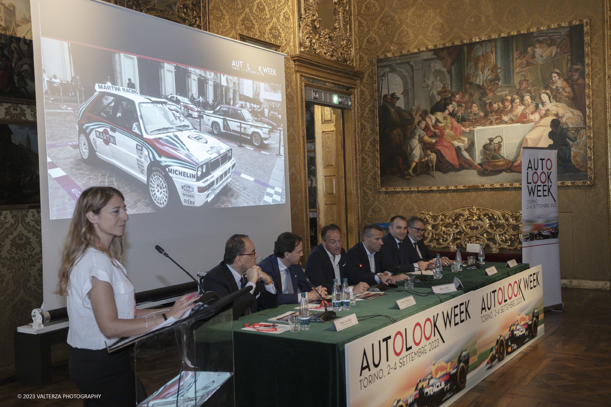 _DSF7738.jpg - 13/07/2023. Torino. Presentata l'edizione Otlook Week 2023 dal 2 al 4 settembre 2023 a Torino il meglio delle auto e delle moto che hanno fatto la storia delle corse. Nella foto un momento della conferenza stampa