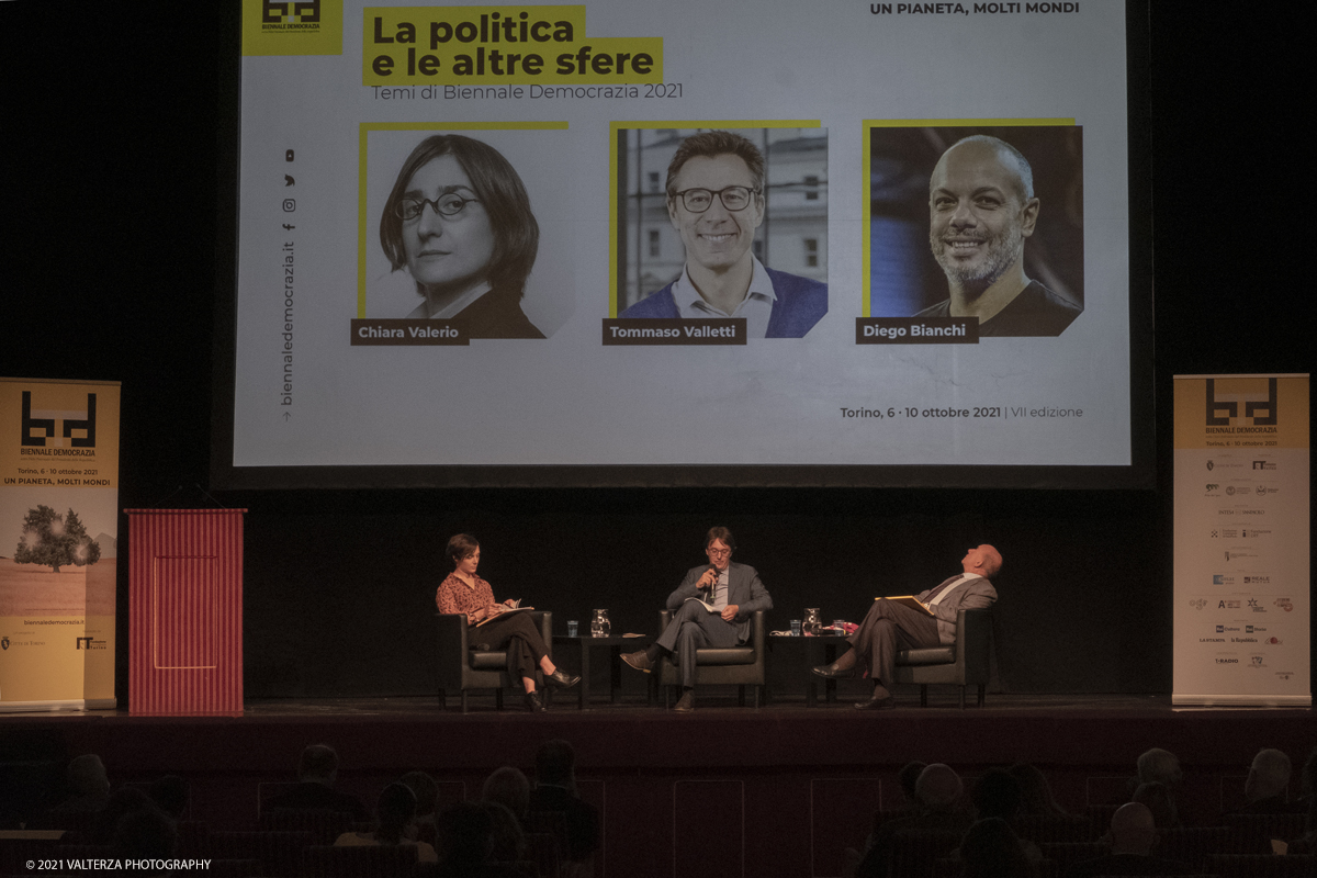 _DSF6769.jpg - 14/09/2021. Torino. Biennale Democrazia torna da mercoledÃ¬ 6 a domenica 10 ottobre, in presenza a Torino. Il tema: Un pianeta, molti mondi. Nella foto un momento della conferenza stampa