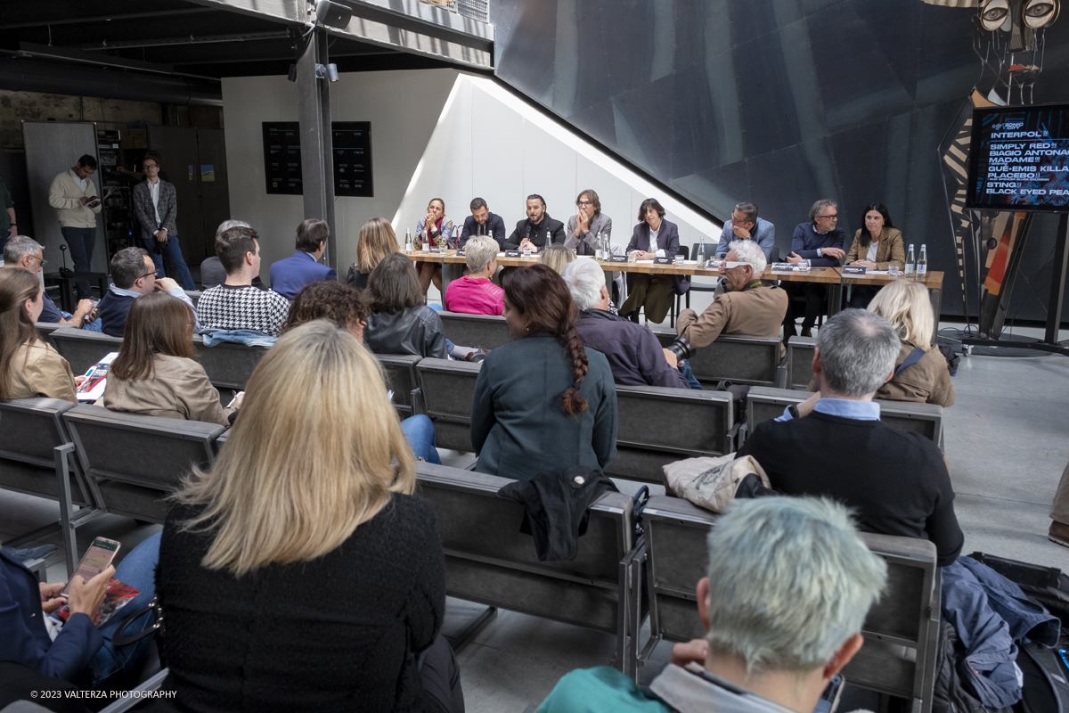 _DSF3009.jpg - 02/03/2023.Torino. Sonic Park Stupinigi. Star internazionali e grandi nomi della musica italiana   alla palazzina di caccia. Nella foto un momento della conferenza stampa