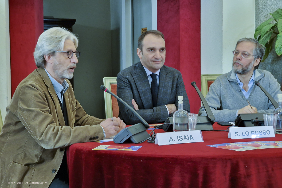 20230303_111317.jpg - 03/03/2023. Torino. Conferenza stampa di presentazione del TJF 2023. Nella foto Alessandro Isaia Segretario Generale della Fondazione per la Cultura Torino, apre la conferenza stampa