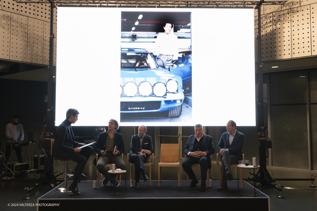 DSCF0006.jpg - Turin, Italy. 7th December, 2024.  Riccardo Ronchi, Benedetto Camerana, Luca Napolitano, Franco Liistro and Cristiano Fiorio attend the presentation of Cristiano Fiorio's book  â€œCesare Fiorio Stratosfericoâ€� at the National Automobile Museum in Turin