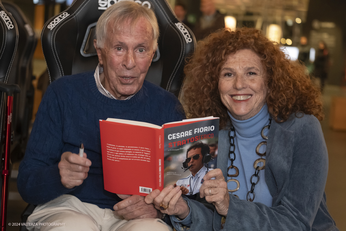 _DSF1154.jpg - Turin, Italy. 7th December, 2024.  Cesare Fiorio and maria Paola Stola Ariusso attend the presentation of Cristiano Fiorio's book  â€œCesare Fiorio Stratosfericoâ€� at the National Automobile Museum in Turin